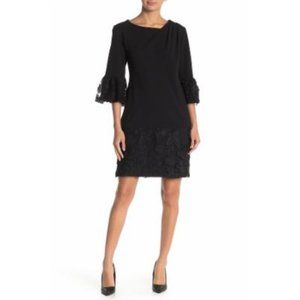 NWT SIGNATURE BY ROBBIE BEE BLACK LACE DRESS (S)